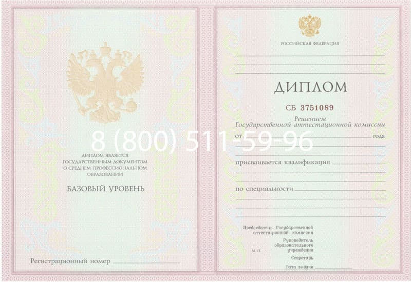 Купить Диплом о среднем образовании 2003-2006 годов в Челябинске